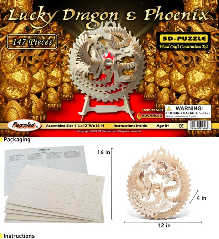 Lucky Dragon & Phoenix - 3D Puzzles - Image 2