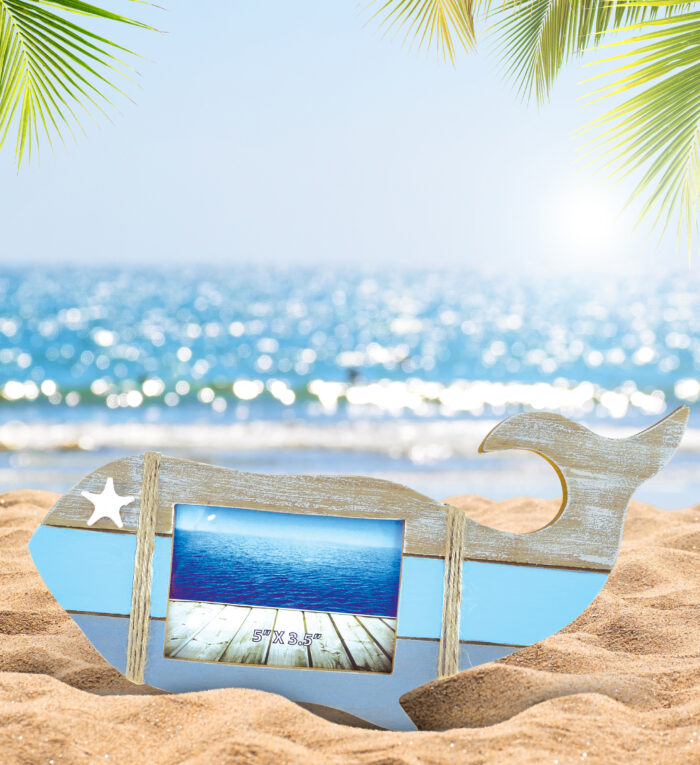 Nautica Whale Shape Photo Frame 5 Inchx3.5 Inch - Nautical Decor - Image 5
