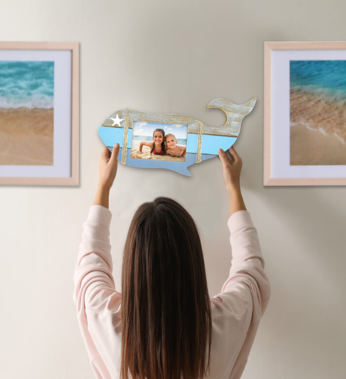 Nautica Whale Shape Photo Frame 5 Inchx3.5 Inch - Nautical Decor - Image 6