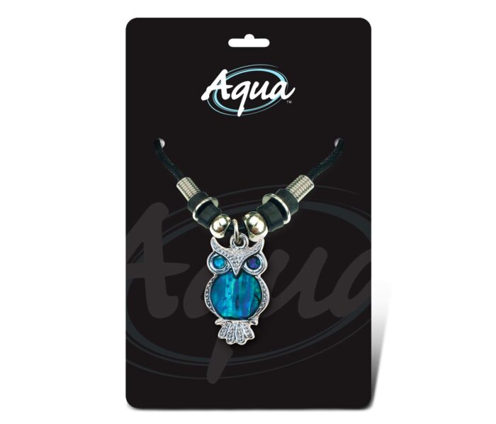 Necklace Wild Style Chain 18 Inch Owl - Aqua Jewelry - Image 2