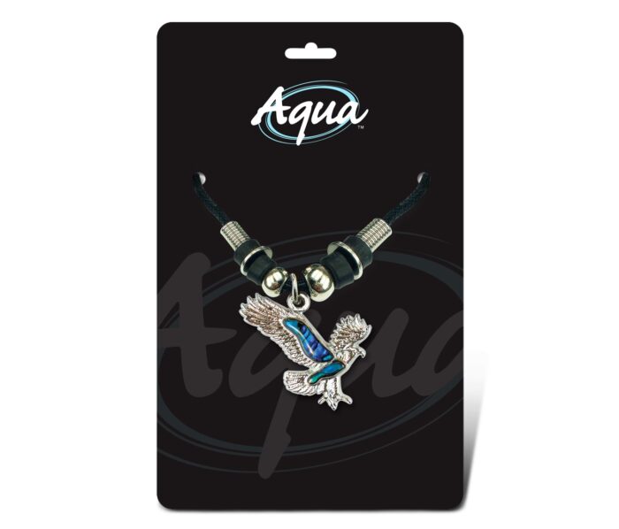Necklace Wild Style Chain 18 Inch - Blue Paua - Eagle - Aqua Jewelry - Image 2