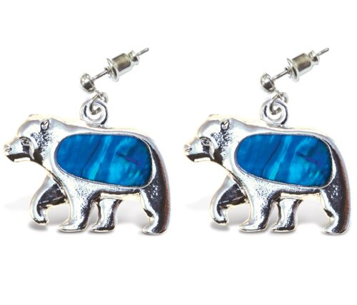 Dangle Post Metal Bullet Bear