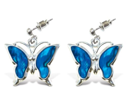 Dangle Post Metal Bullet Butterfly