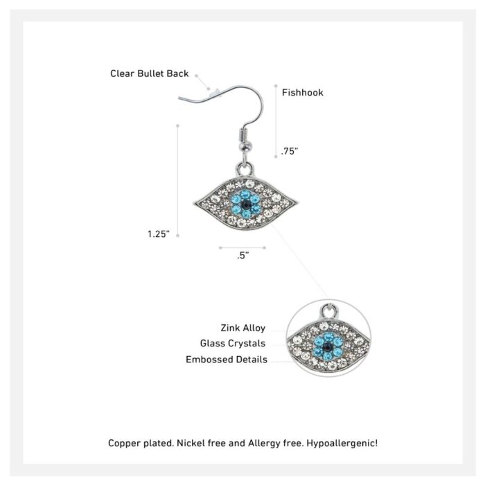 Evil Eye - Sparkling Earrings - Image 2