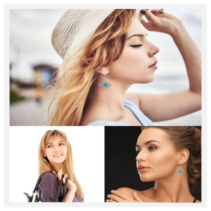 Evil Eye - Sparkling Earrings - Image 4