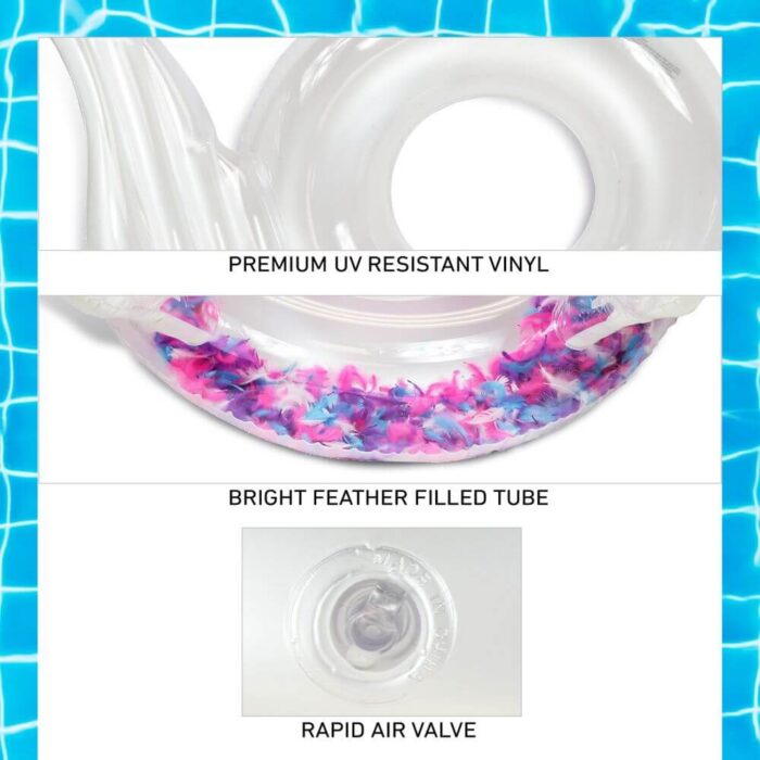 POZA Angel Wings Tube - Mix Feathers - Pool Party - Image 3