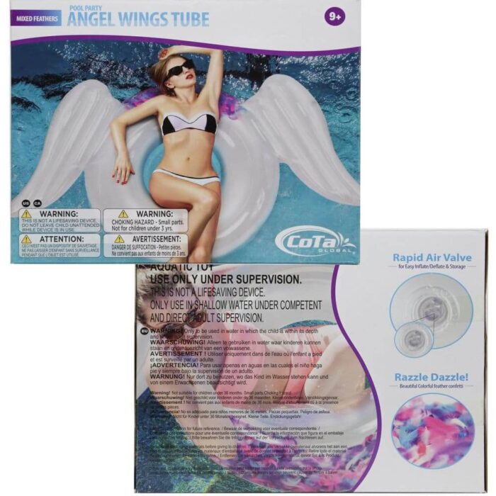 POZA Angel Wings Tube - Mix Feathers - Pool Party - Image 4