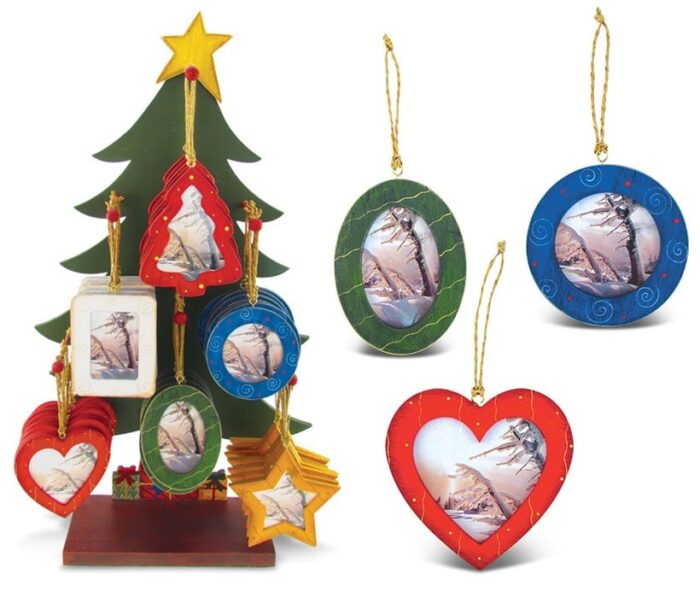 Wooden Frame Ornaments Package - 48 Pcs 6 Styles Assorted - Package