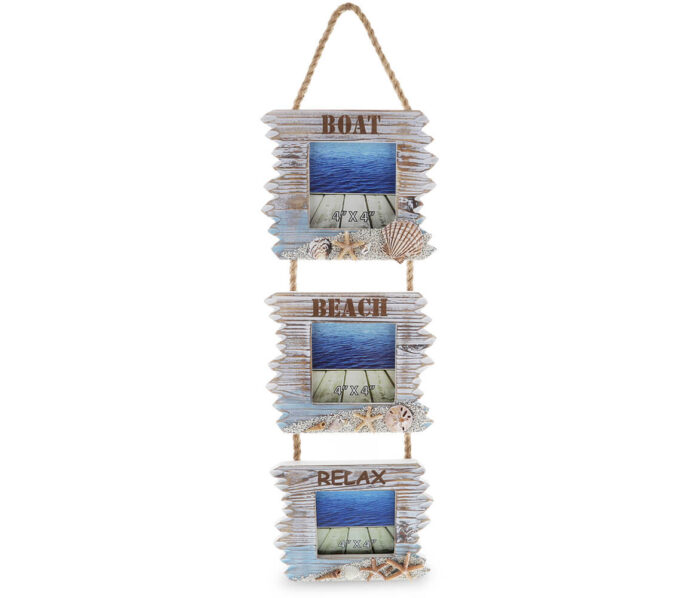 Coastal Horizon Hanging Frames 4X4 - Nautical Decor