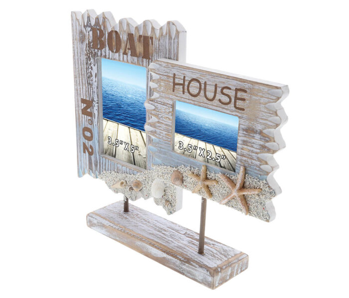 Coastal Horizon Photo Frames Stand 3.5X5 & 3.5X2.5 - Nautical Decor - Image 3