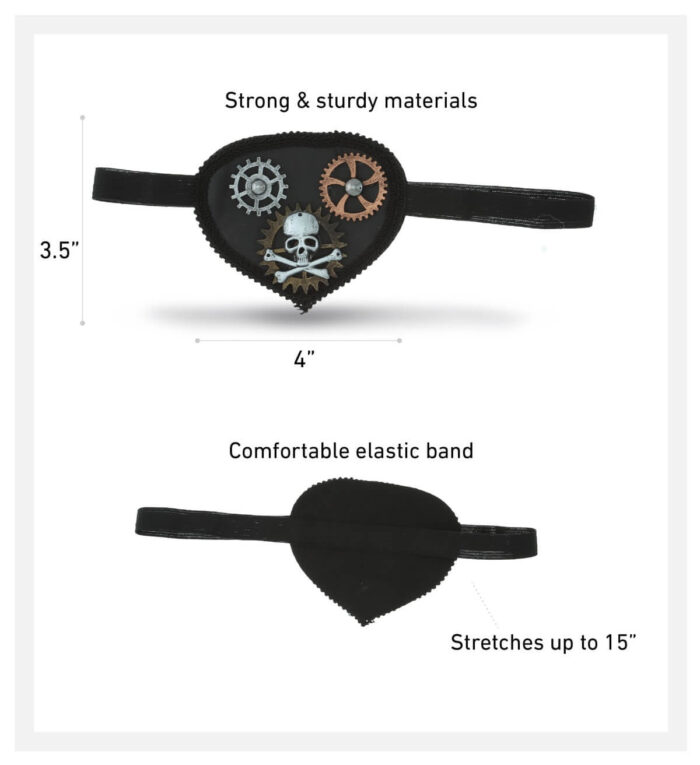 Gears Pirate Eye Patch - Steampunk - Image 2