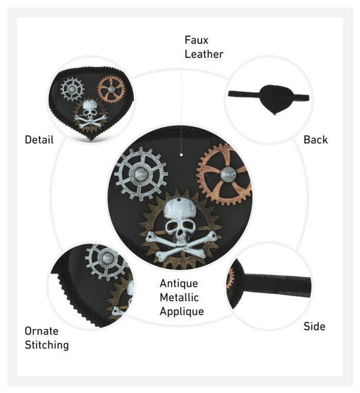 Gears Pirate Eye Patch - Steampunk - Image 4