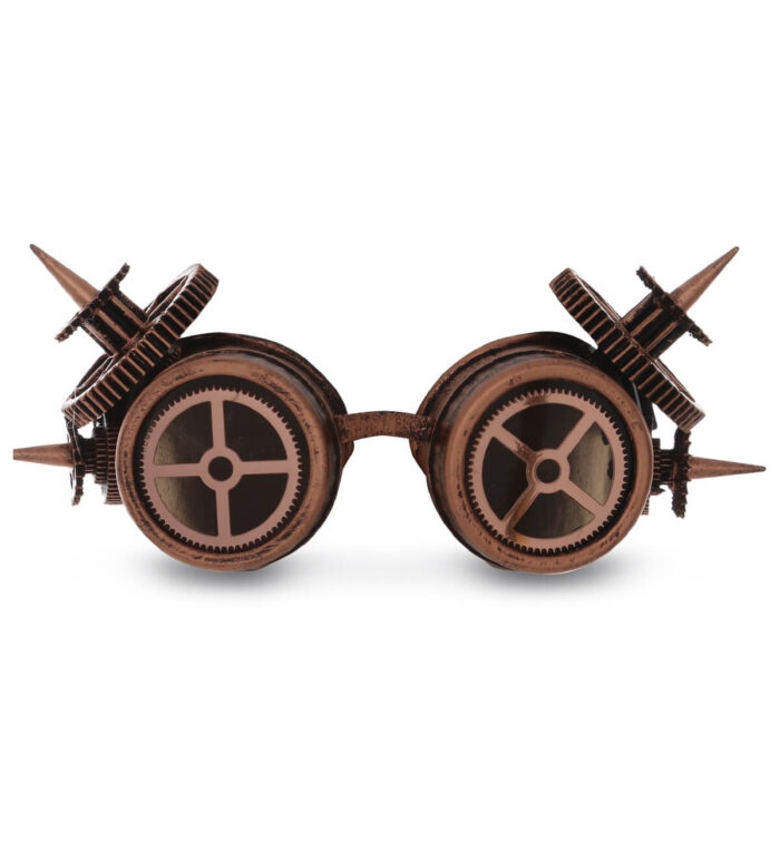 Metallic Spiked Gears Goggles - Copper - Steampunk