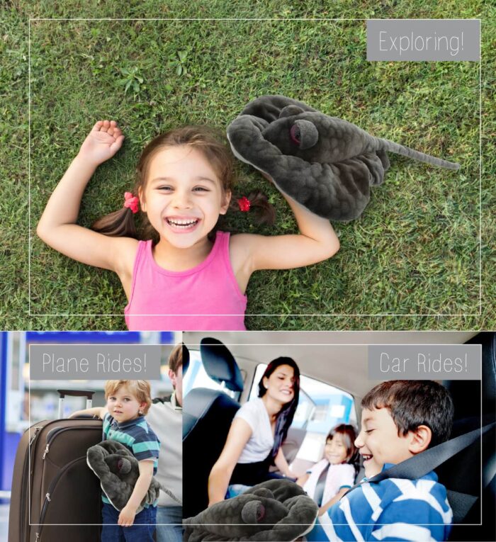 18.5" Grey Stingray - Wild Collection Plush - Image 4