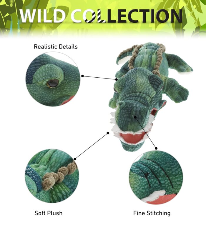 24" Green Alligator - Wild Collection Plush - Image 2
