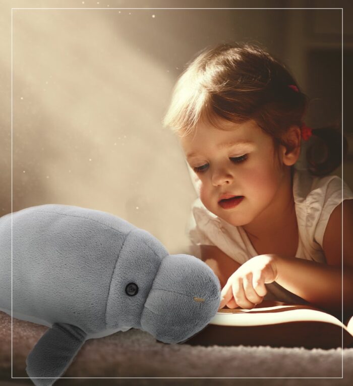 15" Grey Manatee - Wild Collection Plush - Image 6