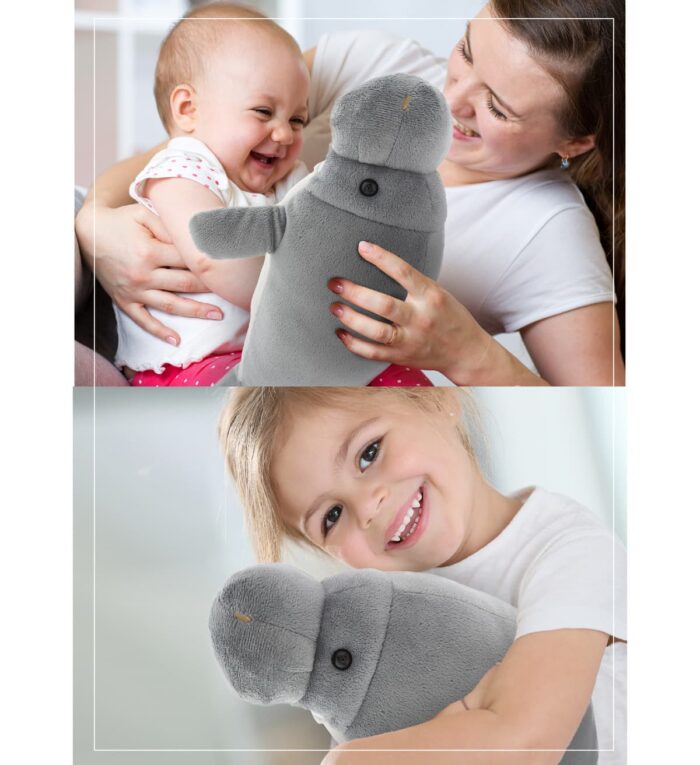 15" Grey Manatee - Wild Collection Plush - Image 8