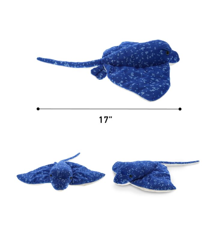 17" Spotted Blue Ray - Wild Collection Plush - Image 3