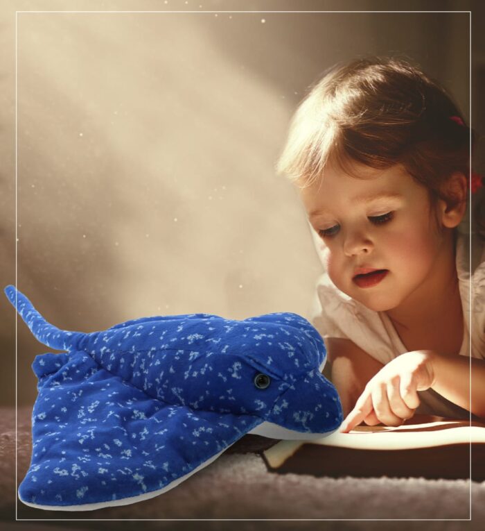 17" Spotted Blue Ray - Wild Collection Plush - Image 6