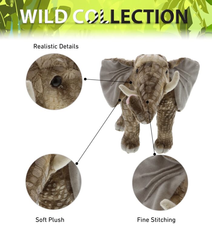 10" Elephant - Wild Collection Plush - Image 2