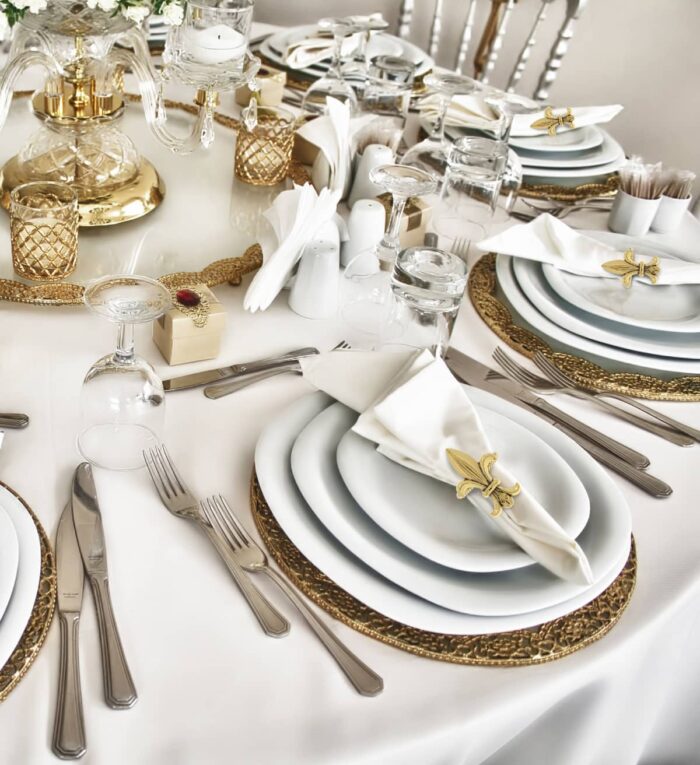 Set Of 6 - Fleur De Lis - Gold Napkin Ring - Image 5