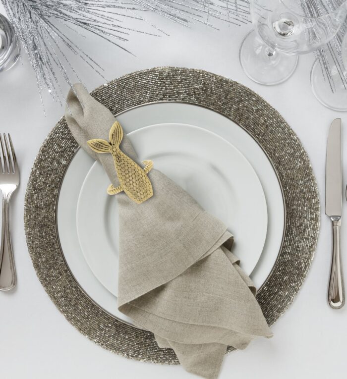 Set Of 6 - Mermaid - Gold Napkin Ring - Image 6