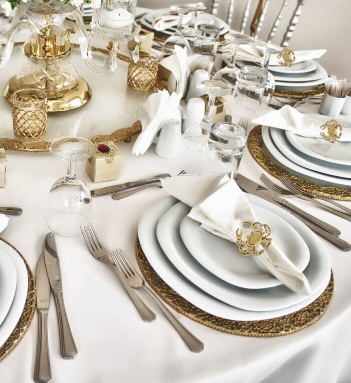 Set Of 6 - Crab - Gold Napkin Ring - Image 5