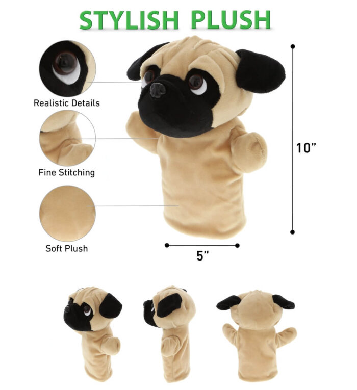 Pug Dog - Plush Hand Puppet - Image 3