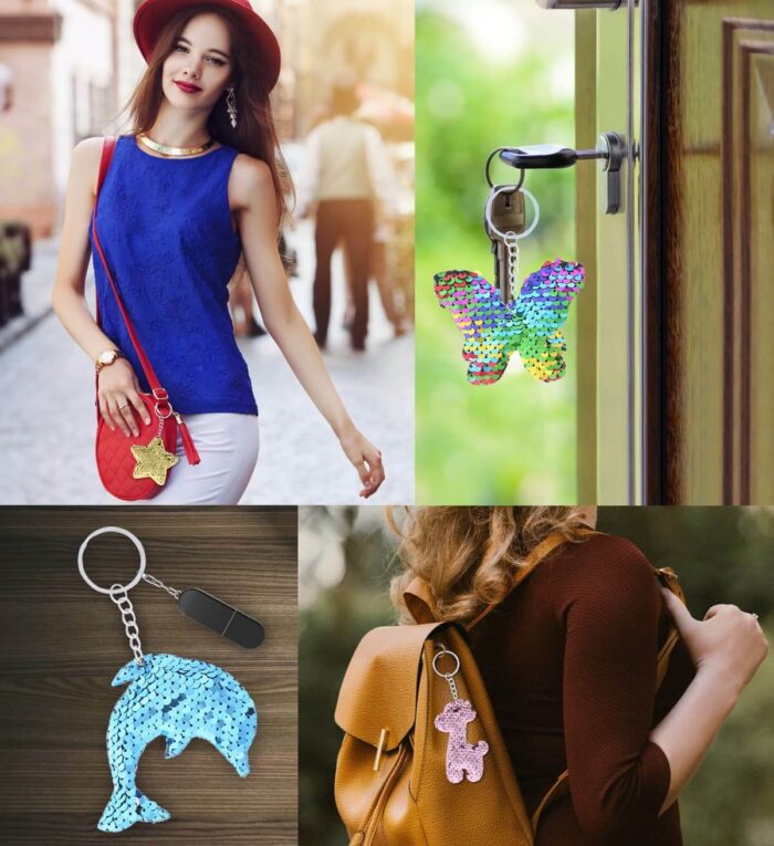 Flip Sequin Plush Keychain - 18 Styles Assortment Package - 36pc set - Image 4