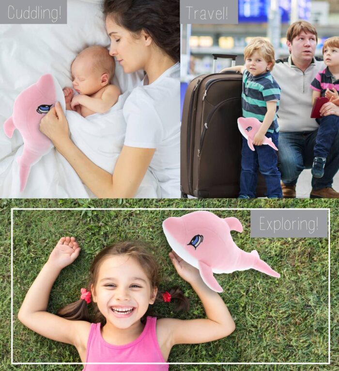 Pink Dolphin - Baby Soft Plush - Image 3