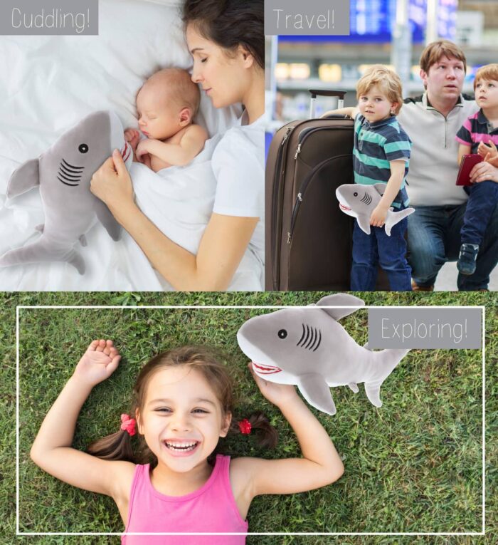 Grey Shark - Baby Soft Plush - Image 3