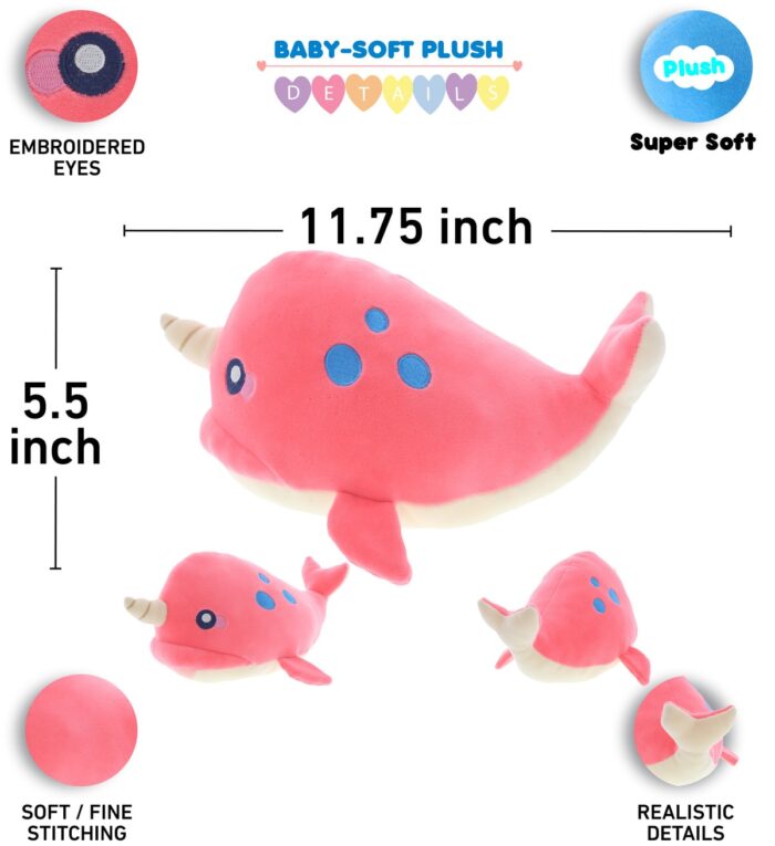 Pink Narwhal - Baby Soft Plush - Image 2