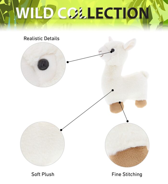 Llama - White - Super-Soft Plush - Image 2