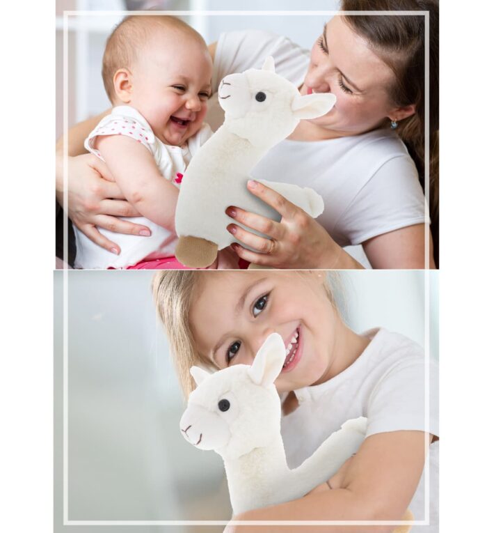 Llama - White - Super-Soft Plush - Image 8