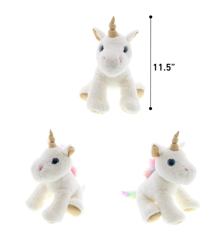 White & Gold Unicorn - Super-Soft Plush - Image 3