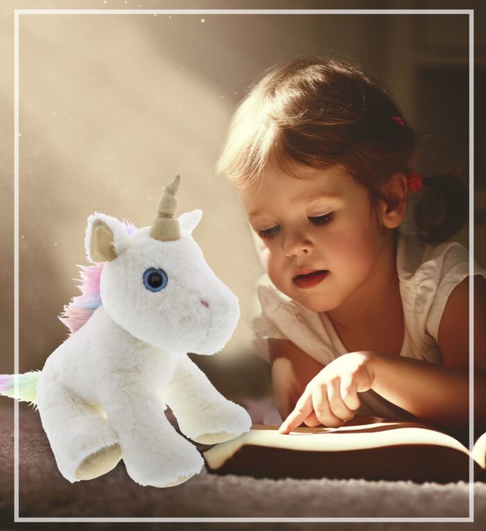 White & Gold Unicorn - Super-Soft Plush - Image 6