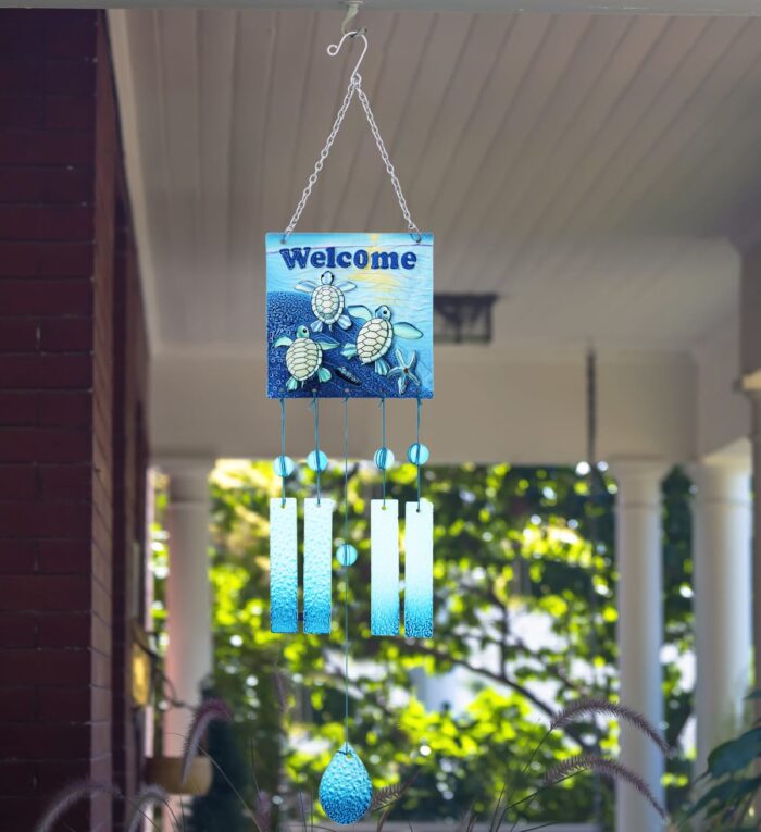 Square Welcome Sea Turtle - Wind Chime - Image 6