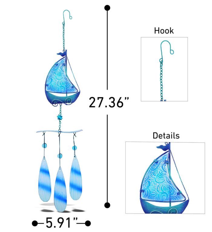 Blue Boat - Wind Chime - Image 2