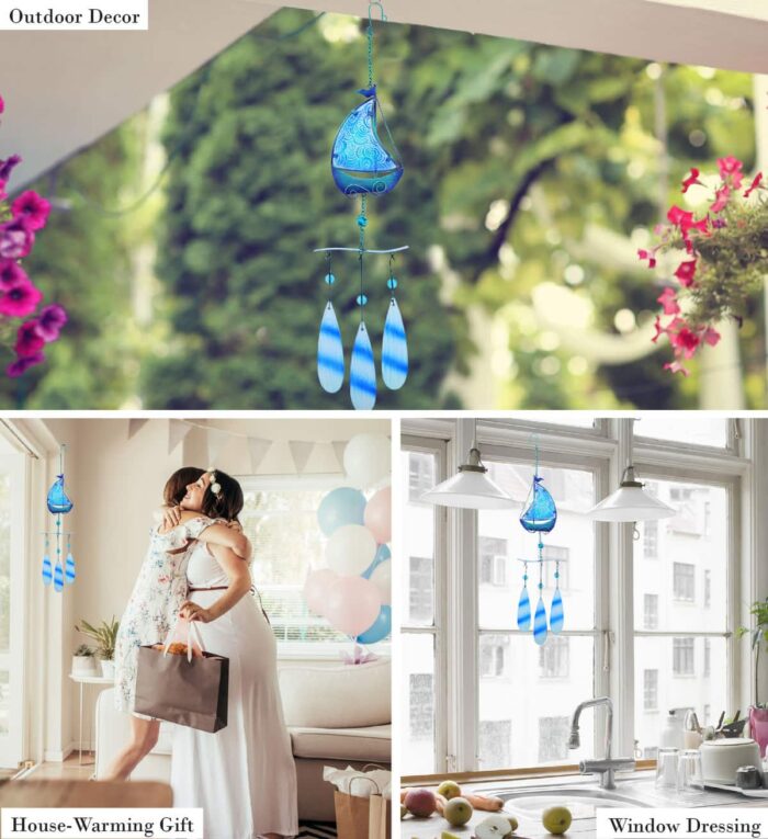 Blue Boat - Wind Chime - Image 3