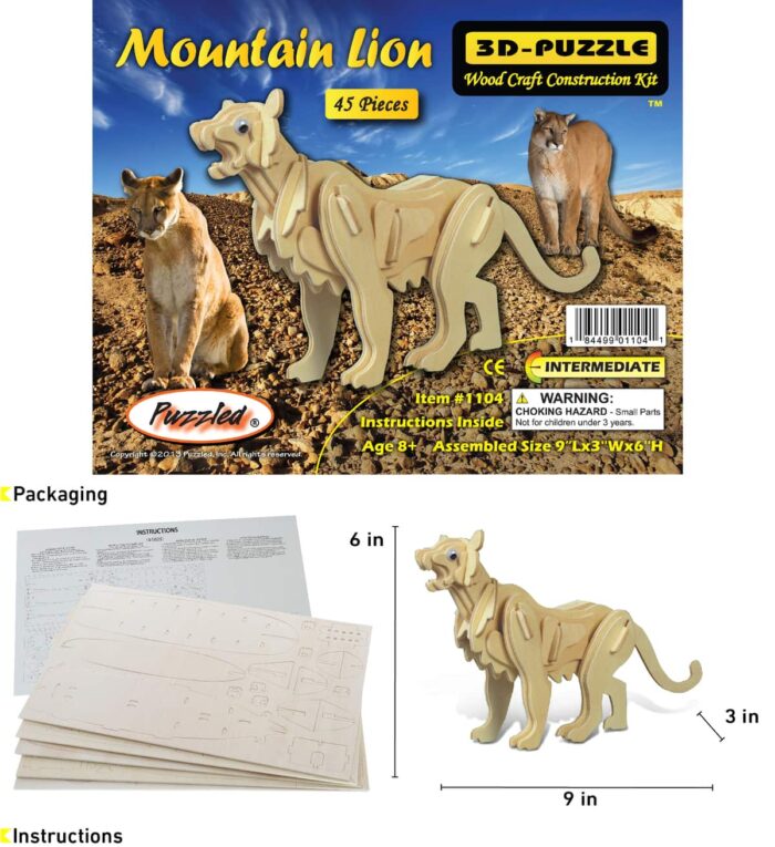 Mountain Lion - 3D Puzzles - Image 2