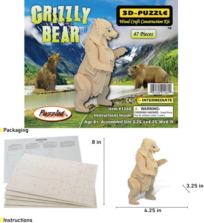 Grizzly Bear - 3D Puzzles - Image 2
