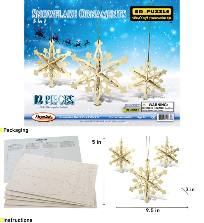 Snowflake Ornaments - 3D Puzzles - Image 2