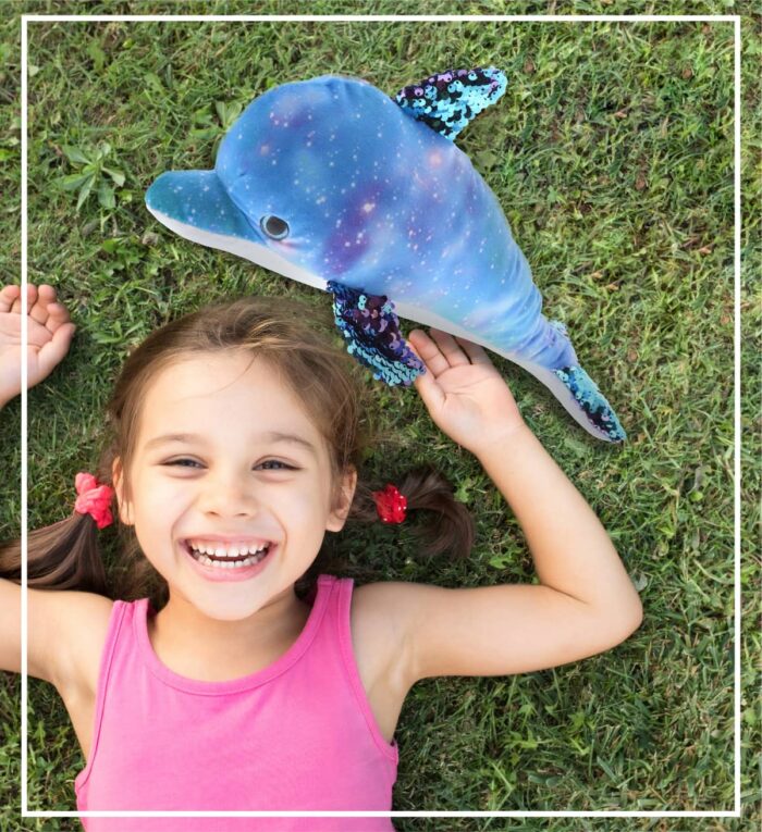12" Dolphin - Space Sequin Plush - Image 7