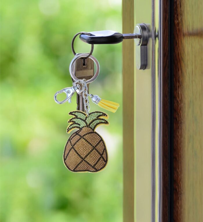 Pineapple - Sparkling Rhinestones Charm With Tassel - Image 8