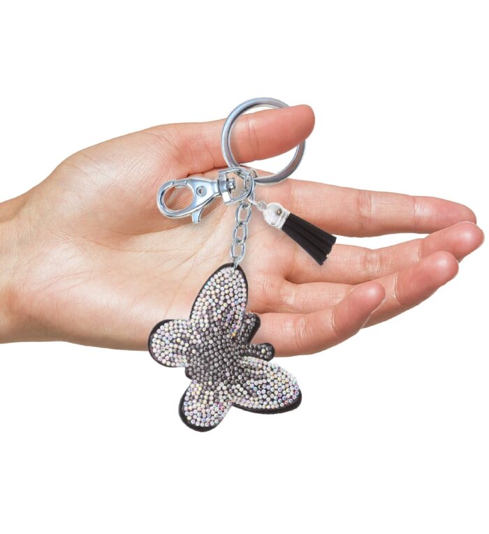Butterfly - Sparkling Rhinestones Charm With Tassel - Image 4