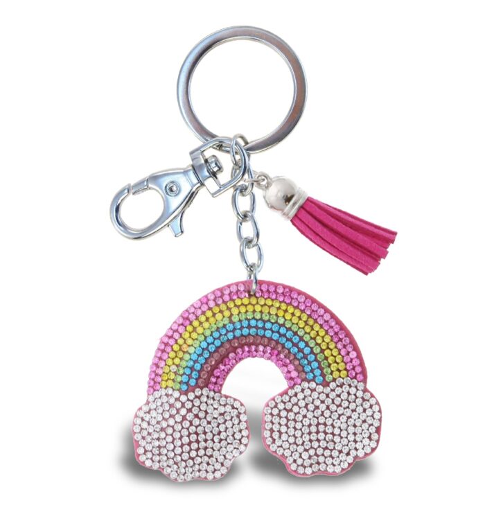Rainbow - Sparkling Rhinestones Charm With Tassel