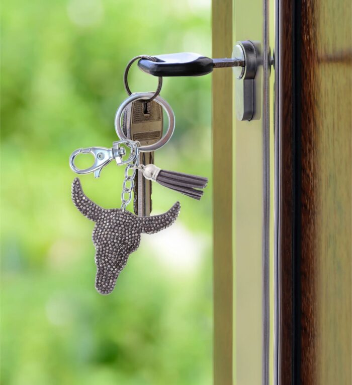 Longhorn - Sparkling Rhinestones Charm With Tassel - Image 8