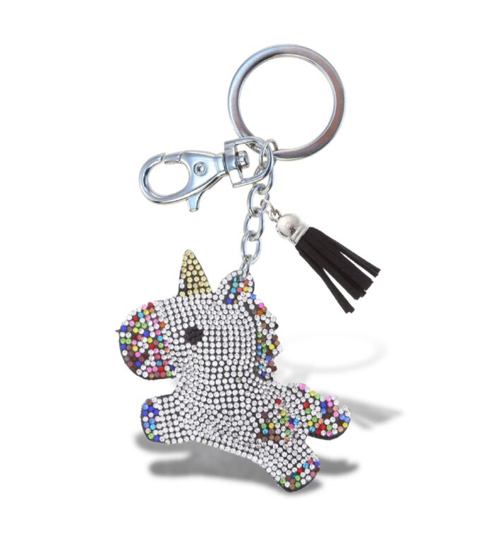 Unicorn - Sparkling Rhinestones Charm With Tassel