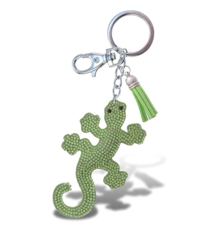 Gecko - Sparkling Rhinestones Charm With Tassel