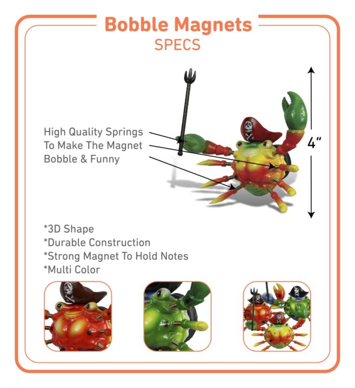 Crab Pirate - Bobble Magnet - Image 2